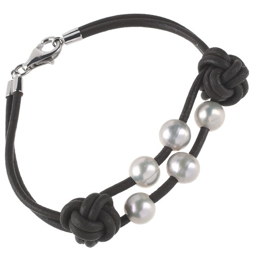 Perlenarmband echt silber 925 - silber,