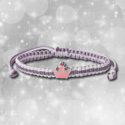 Armband für kinder krone - kinder, rosa